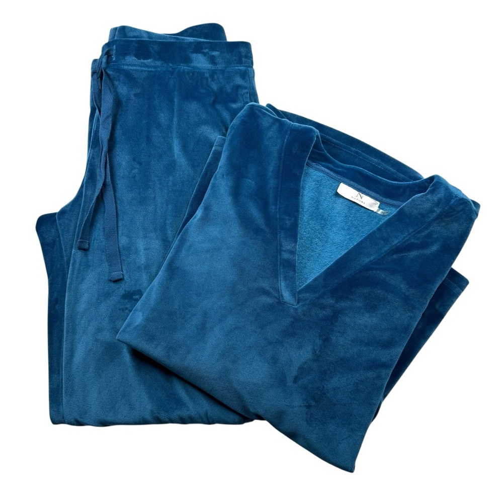 Natori Blue Velvet Lounge Set S/M